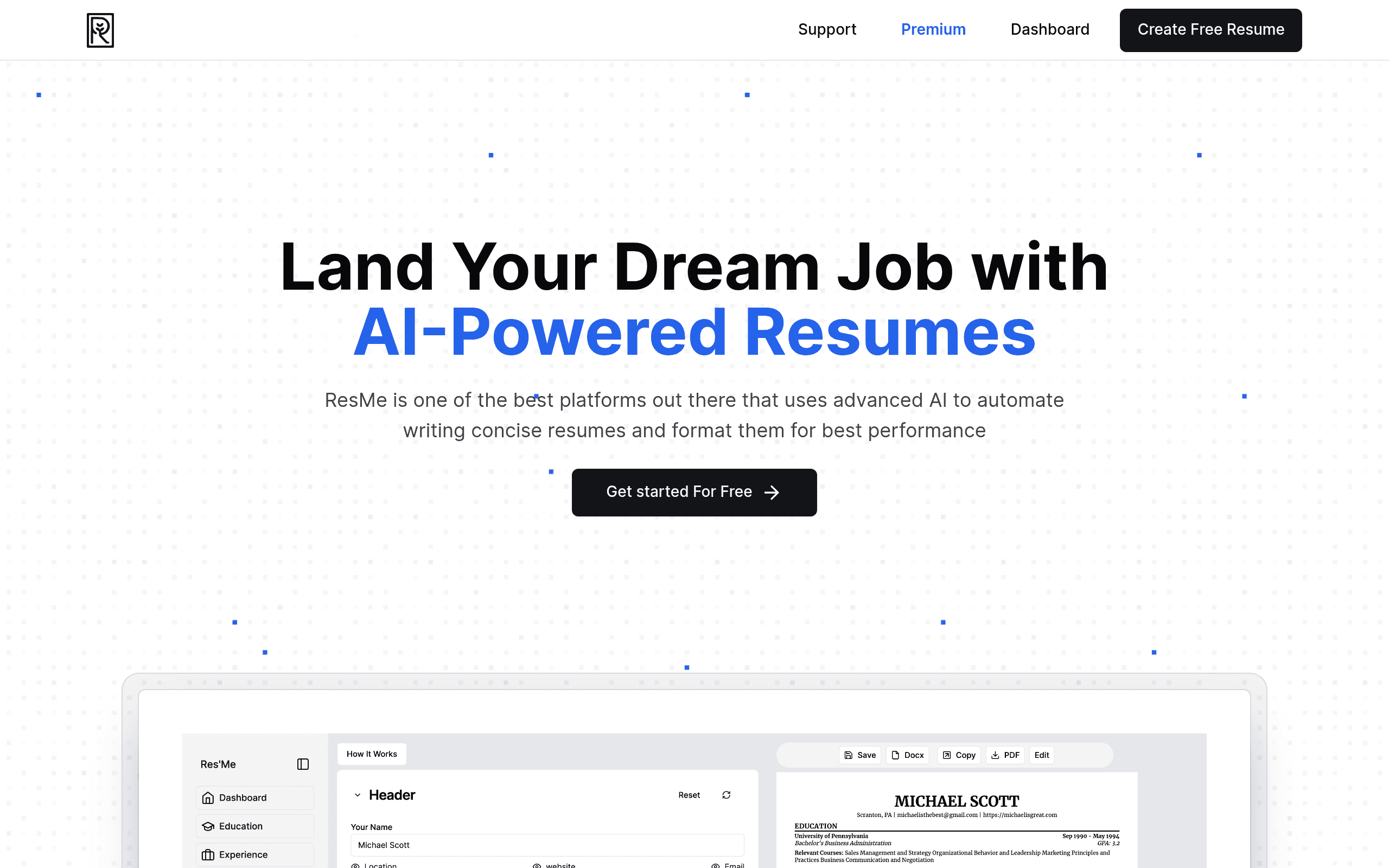 ResMe - Free Resume Builder