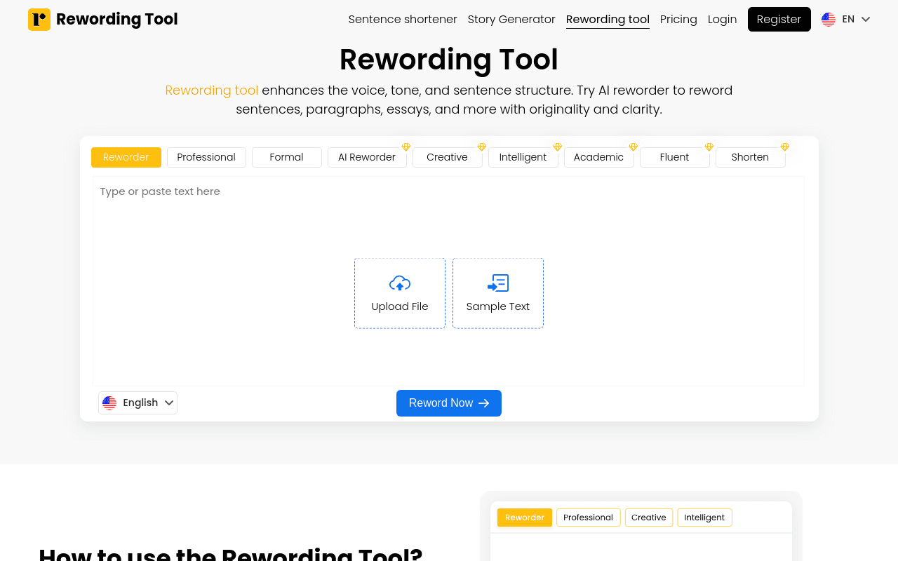 Rewording Tool