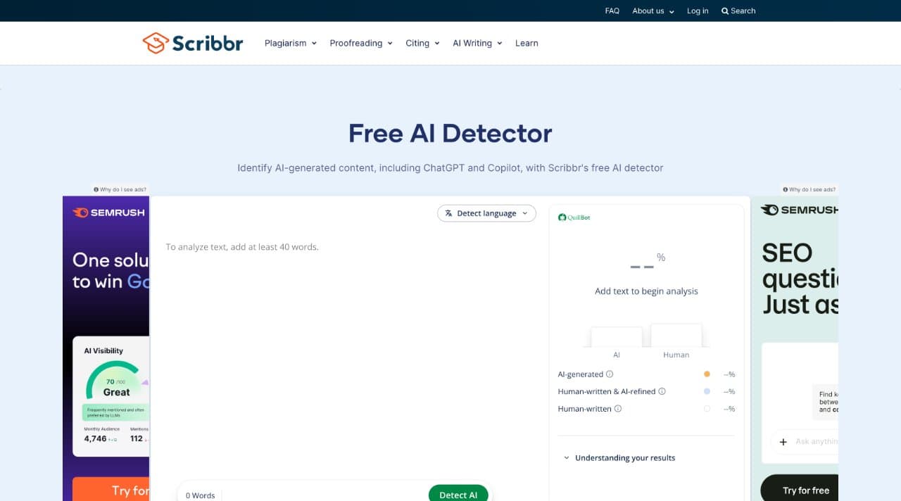 Scribbr AI Detector