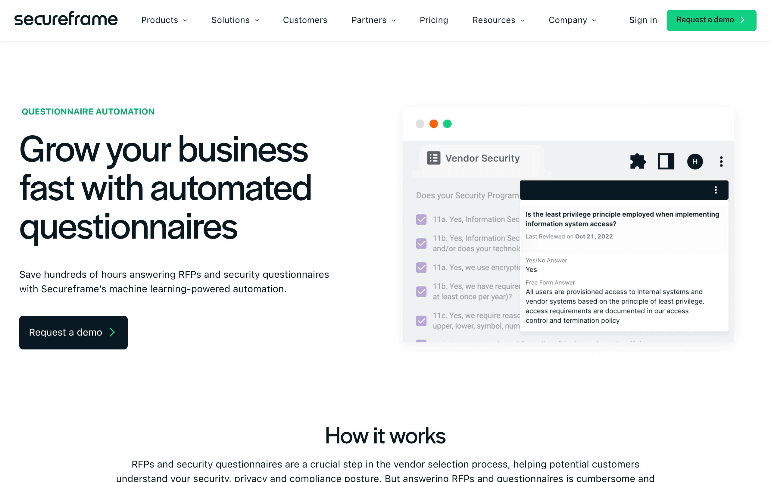 Secureframe Questionnaires