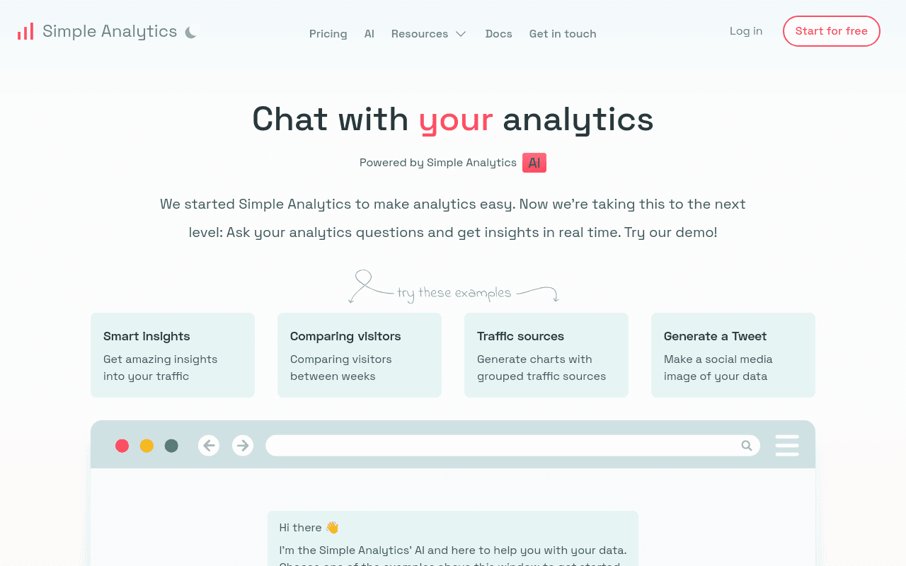 Simple Analytics' AI