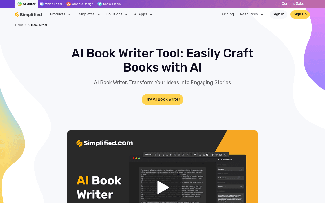 Simplified's book writing