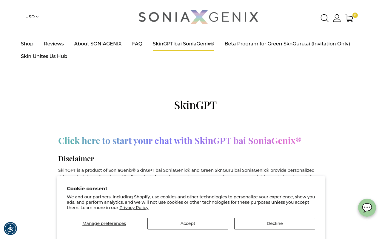 SkinGPT by SoniaGenix®