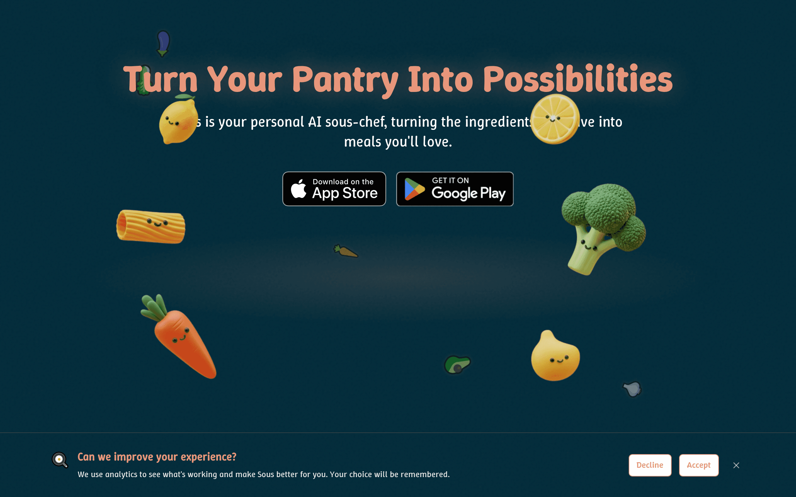 Sous | AI Recipe Generator & Kitchen Assistant
