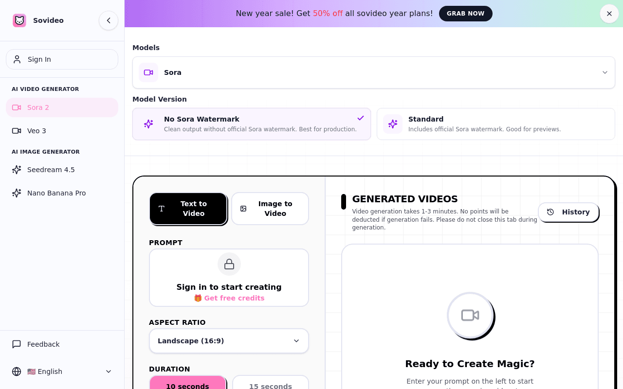 SoVideo - All-in-one ai image/video generator platfor...
