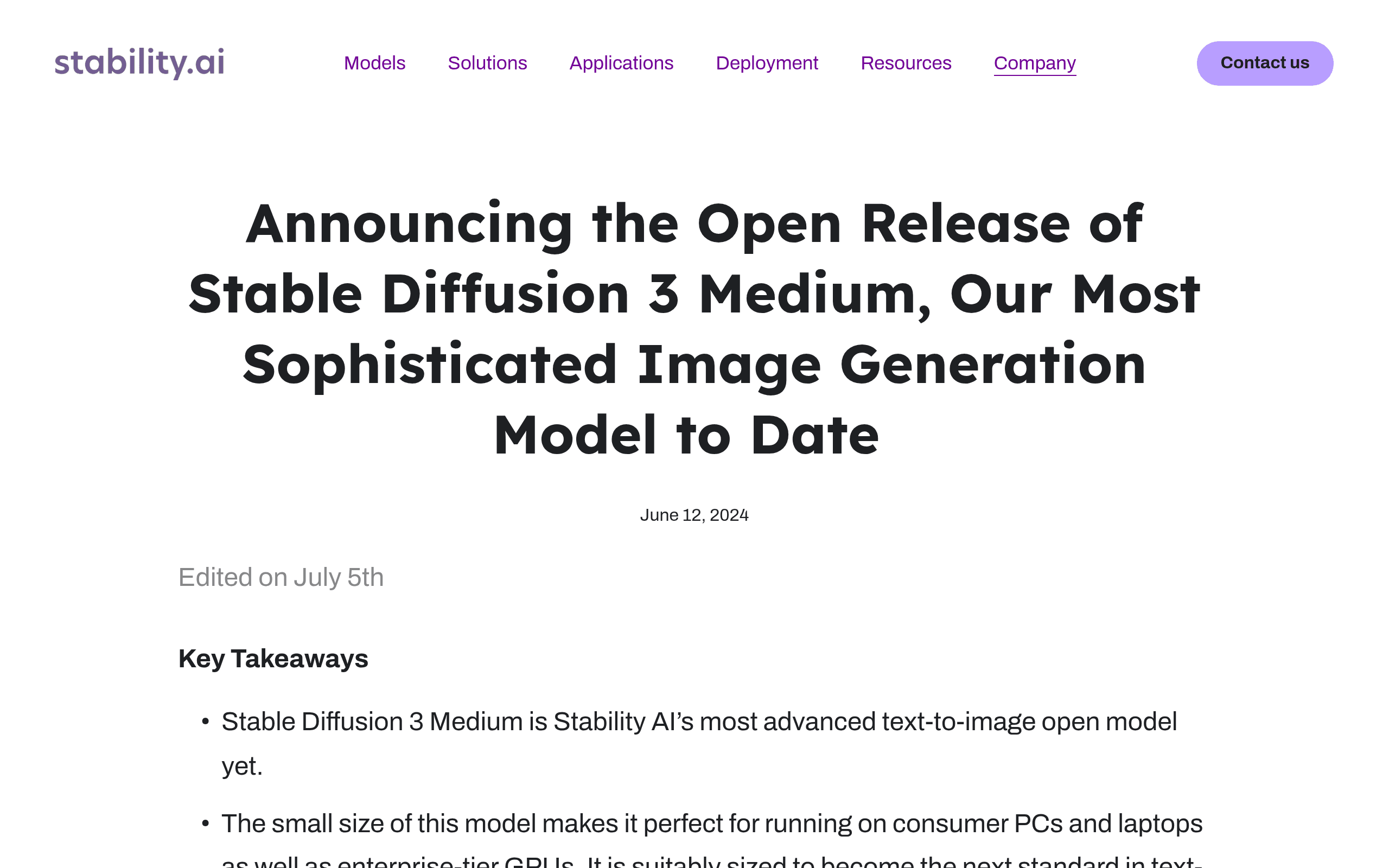 Stable Diffusion 3 Medium