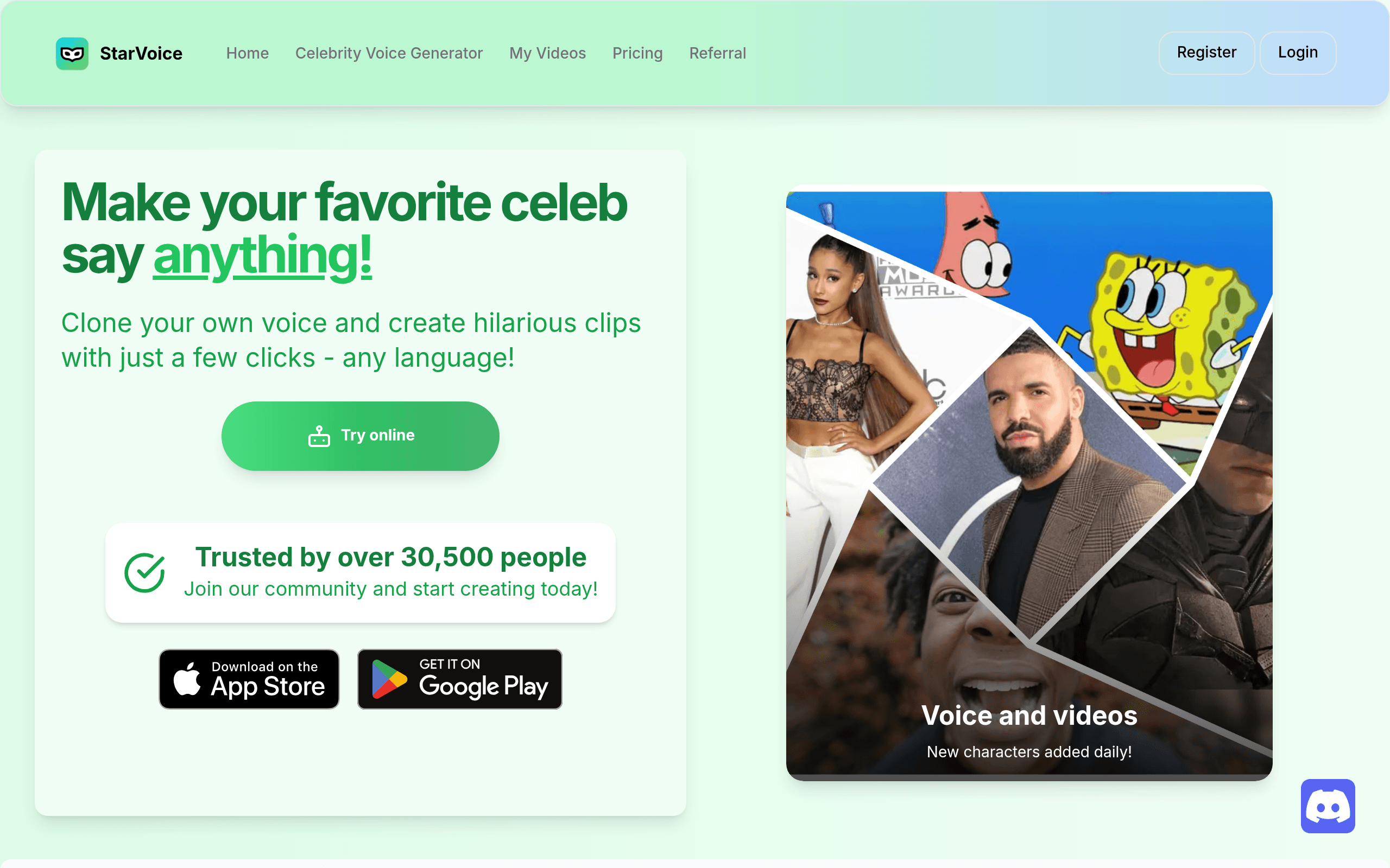 StarVoice | Генератор голоса знаменитостей с ИИ