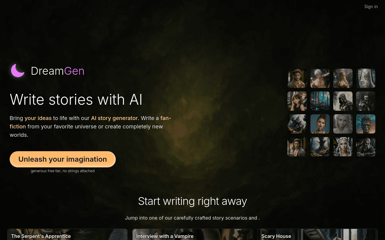 Story AI by DreamGen