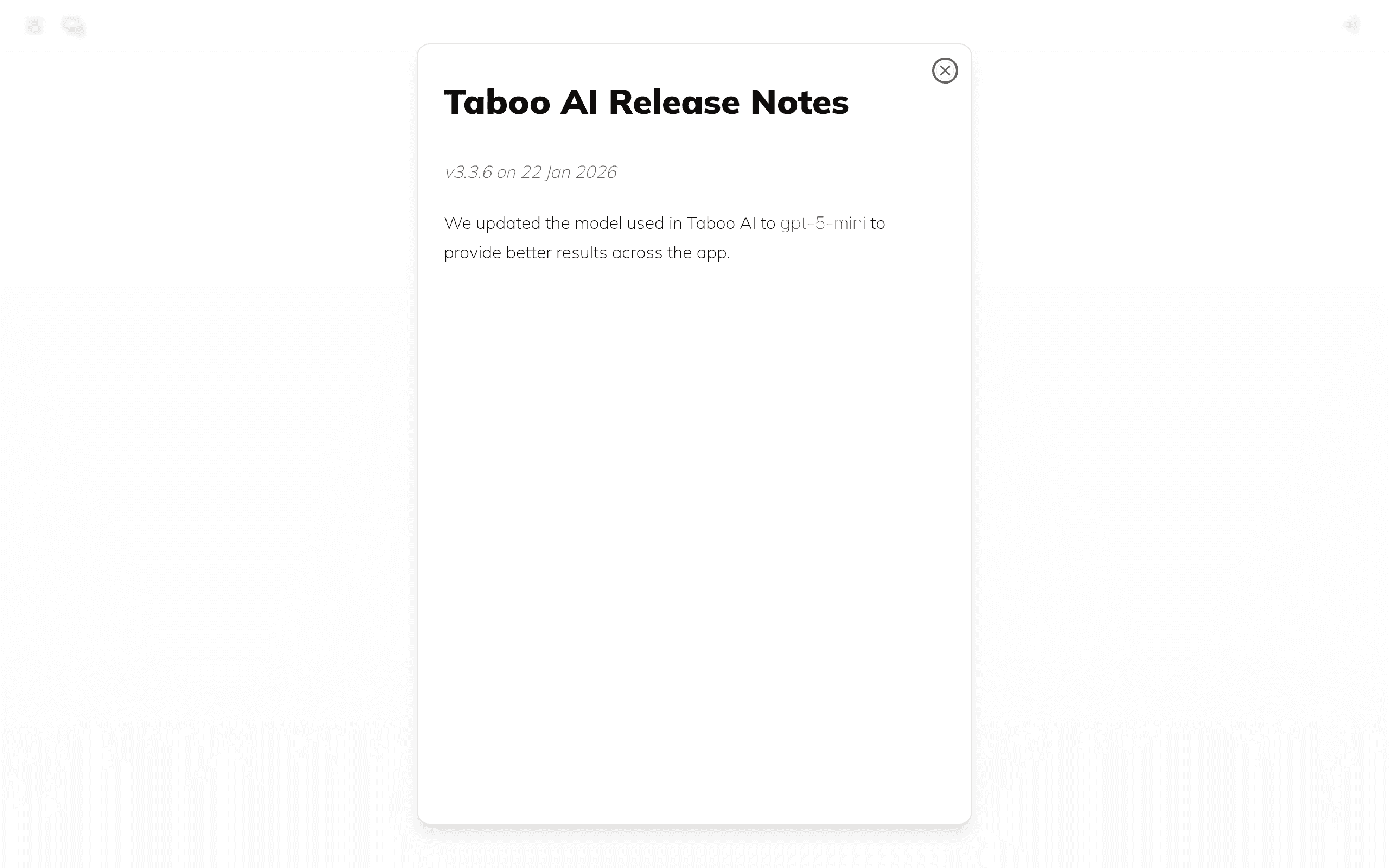 Taboo AI
