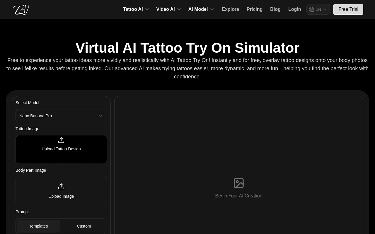 Tattoo AI Design | Try On