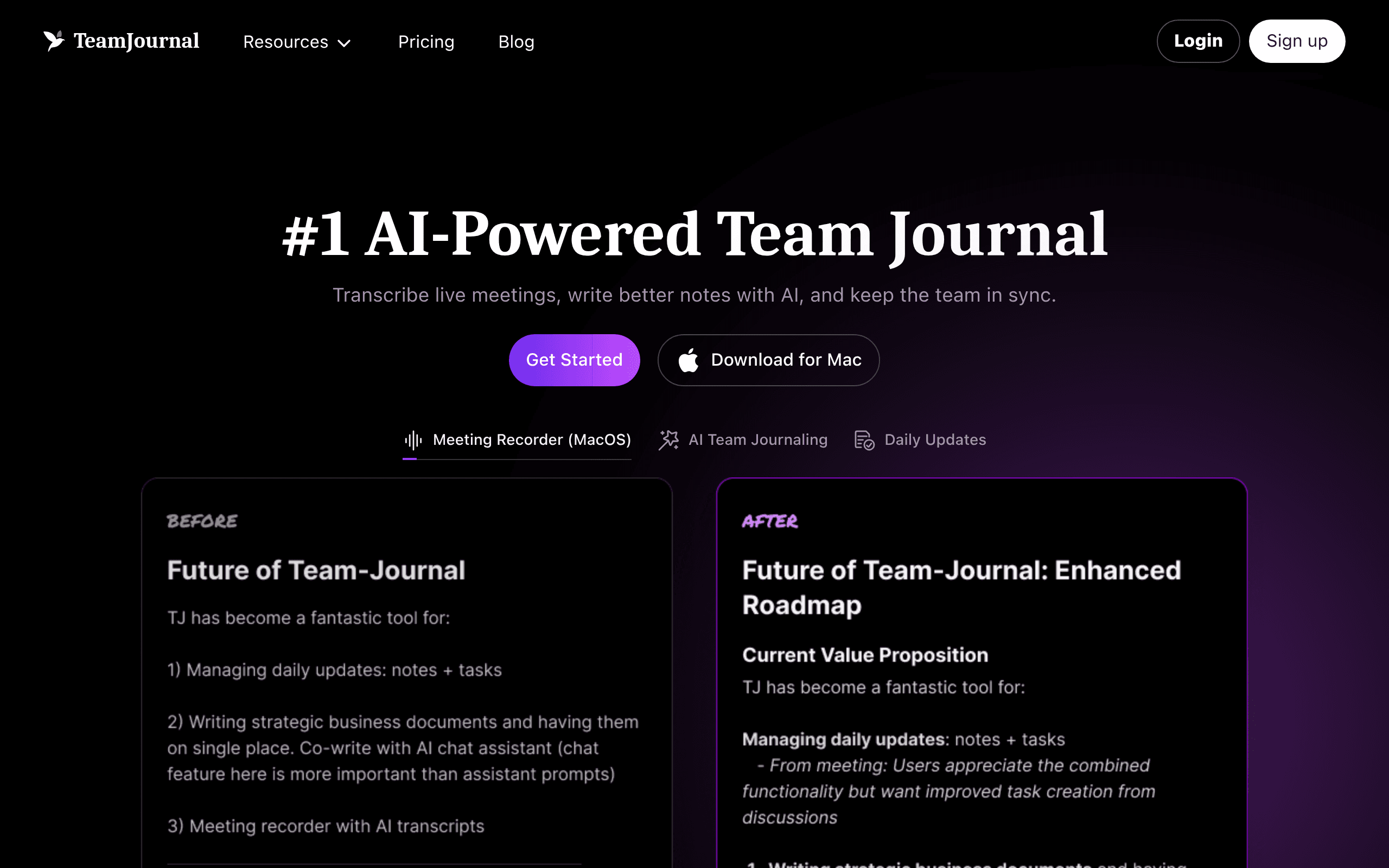 Team Journal