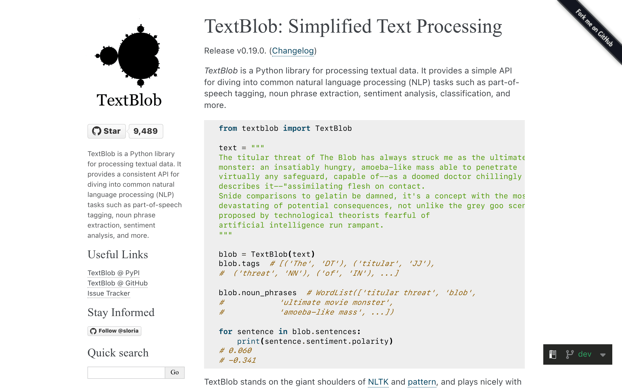 TextBlob AI