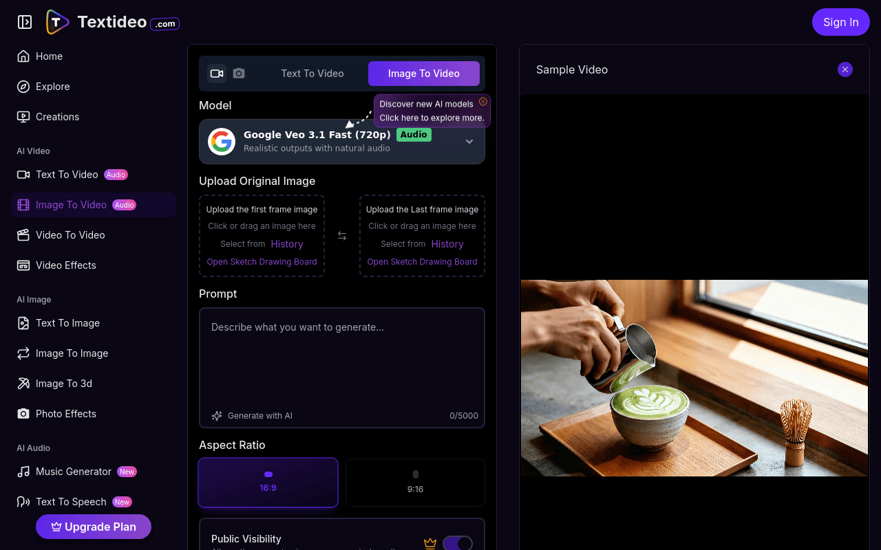 Textideo | Image to Video