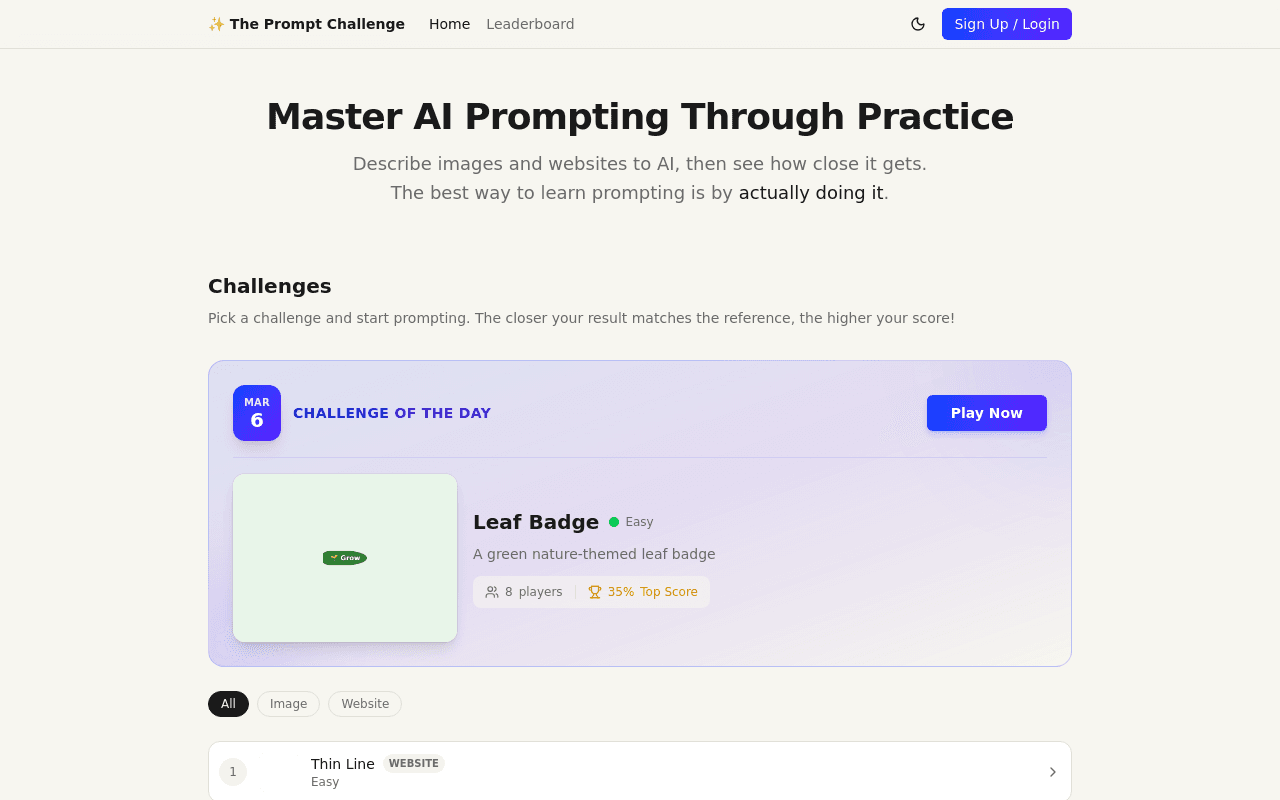 The Prompt Challenge