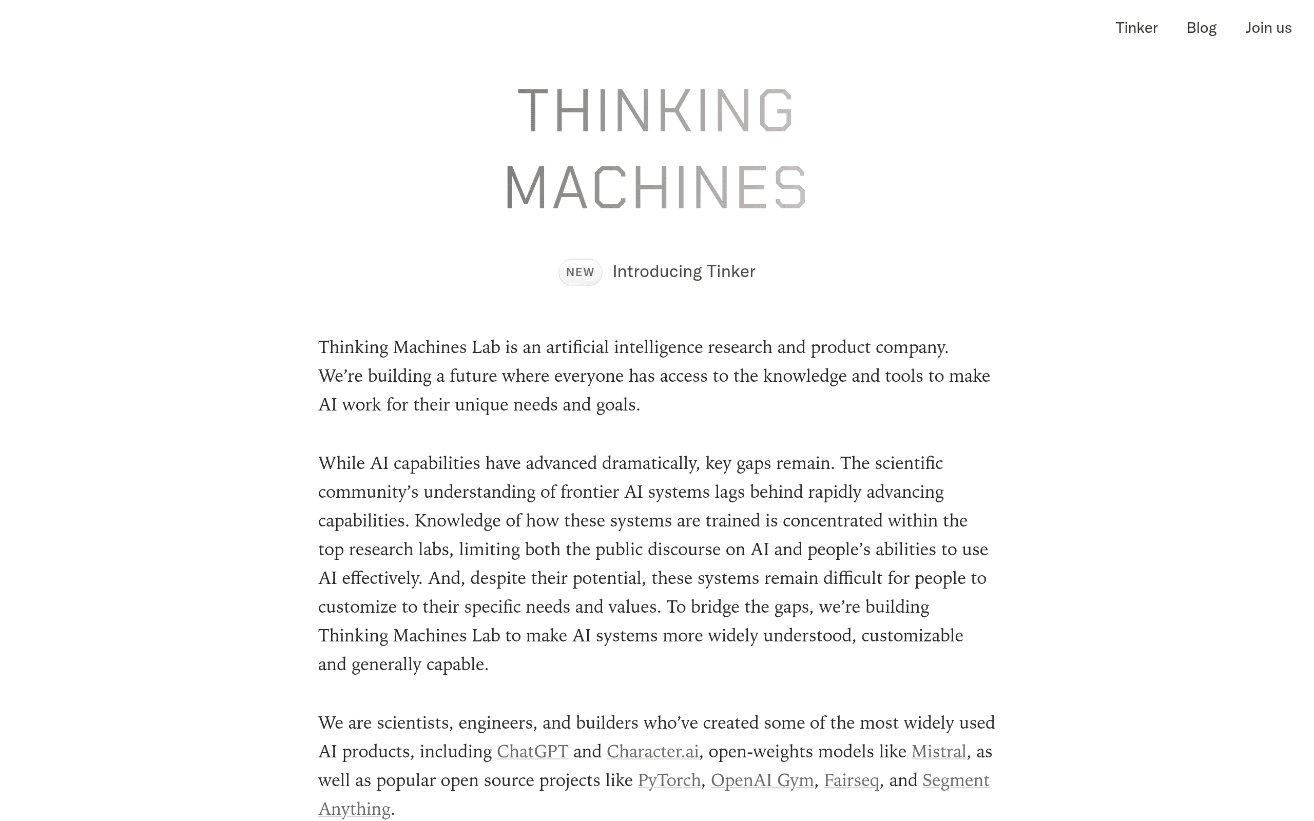 Thinking Machines Lab
