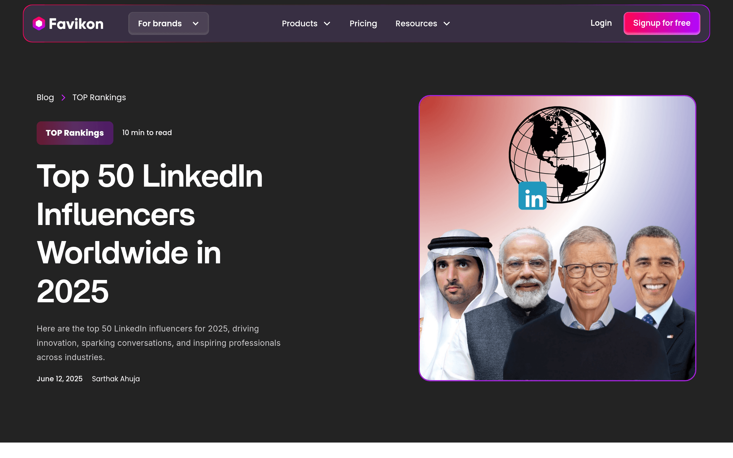 Top 200 Linkedin Creators Worldwide
