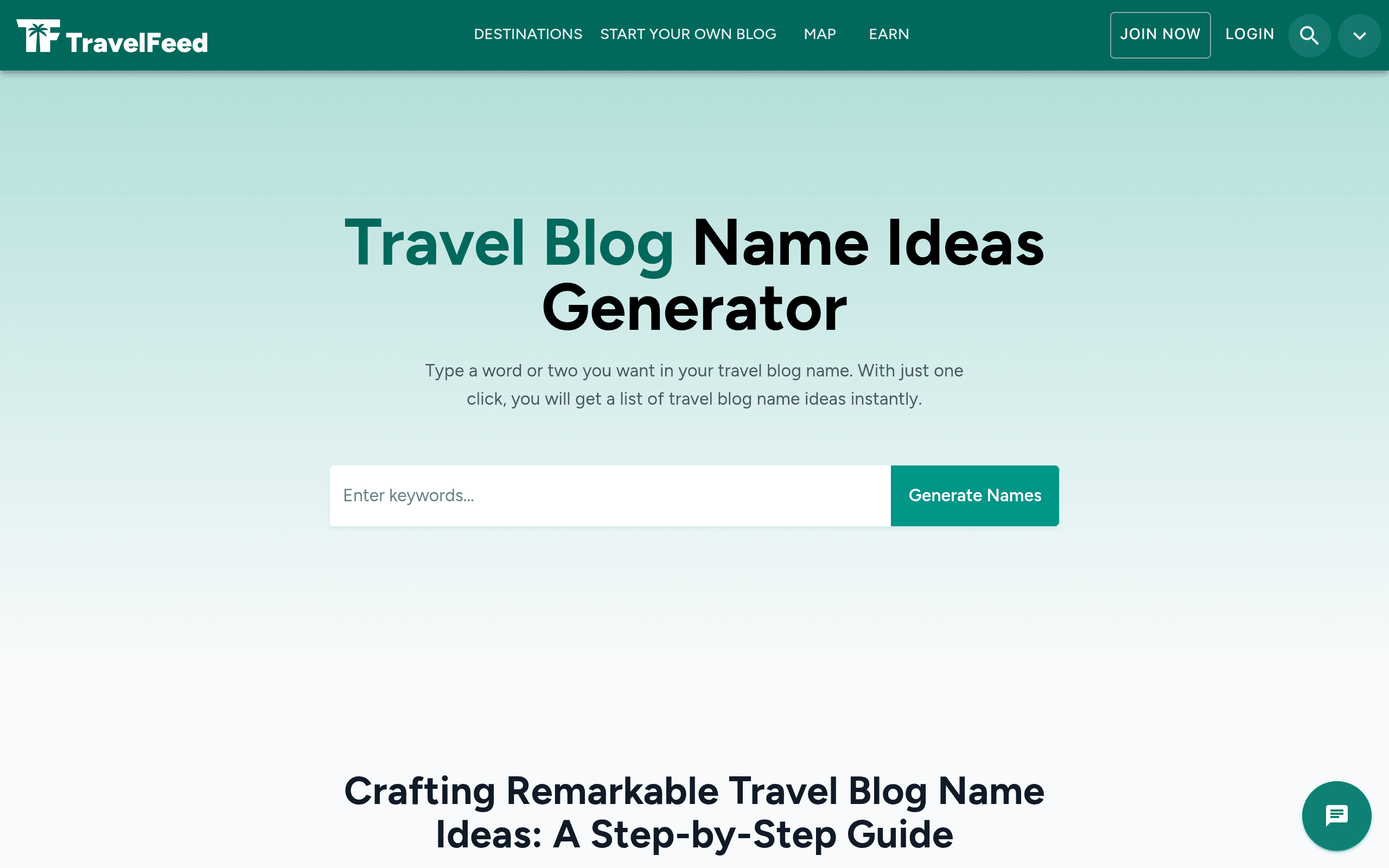 Travel Blog Name Ideas Generator