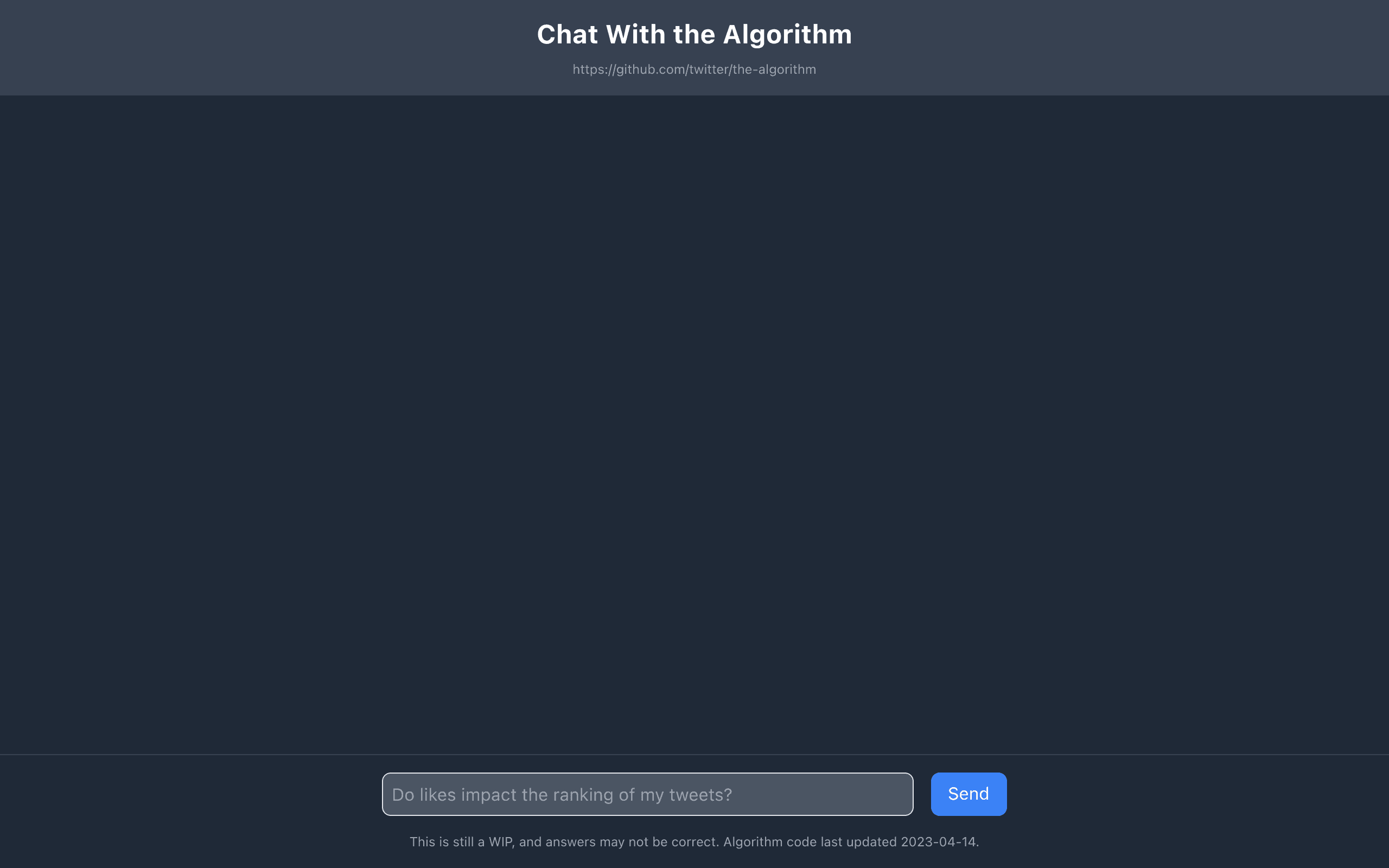 Twitter Algorithm Chatbot
