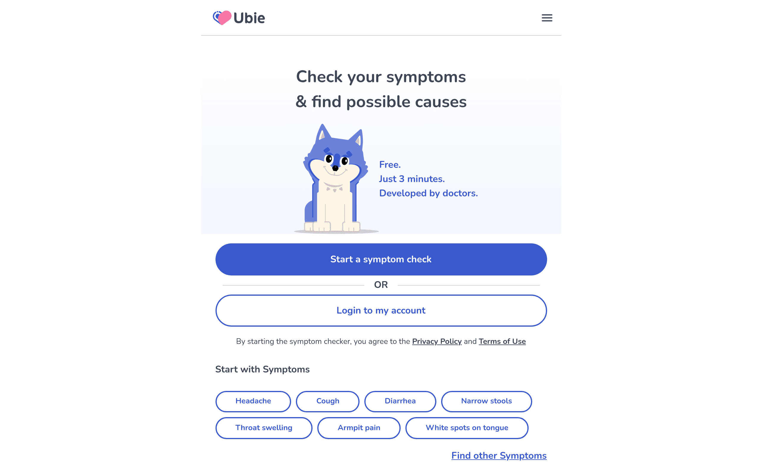 Ubie AI Symptom Checker