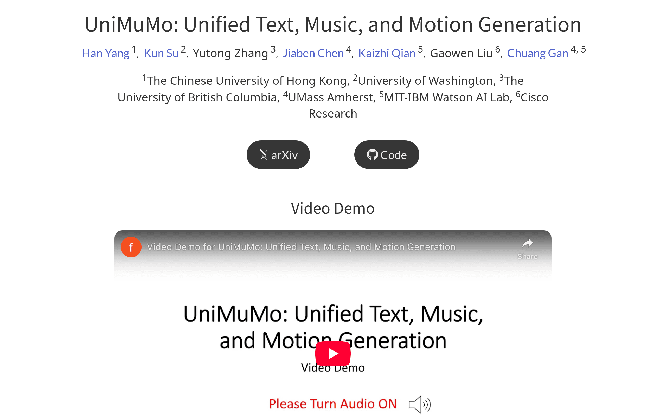UniMuMo