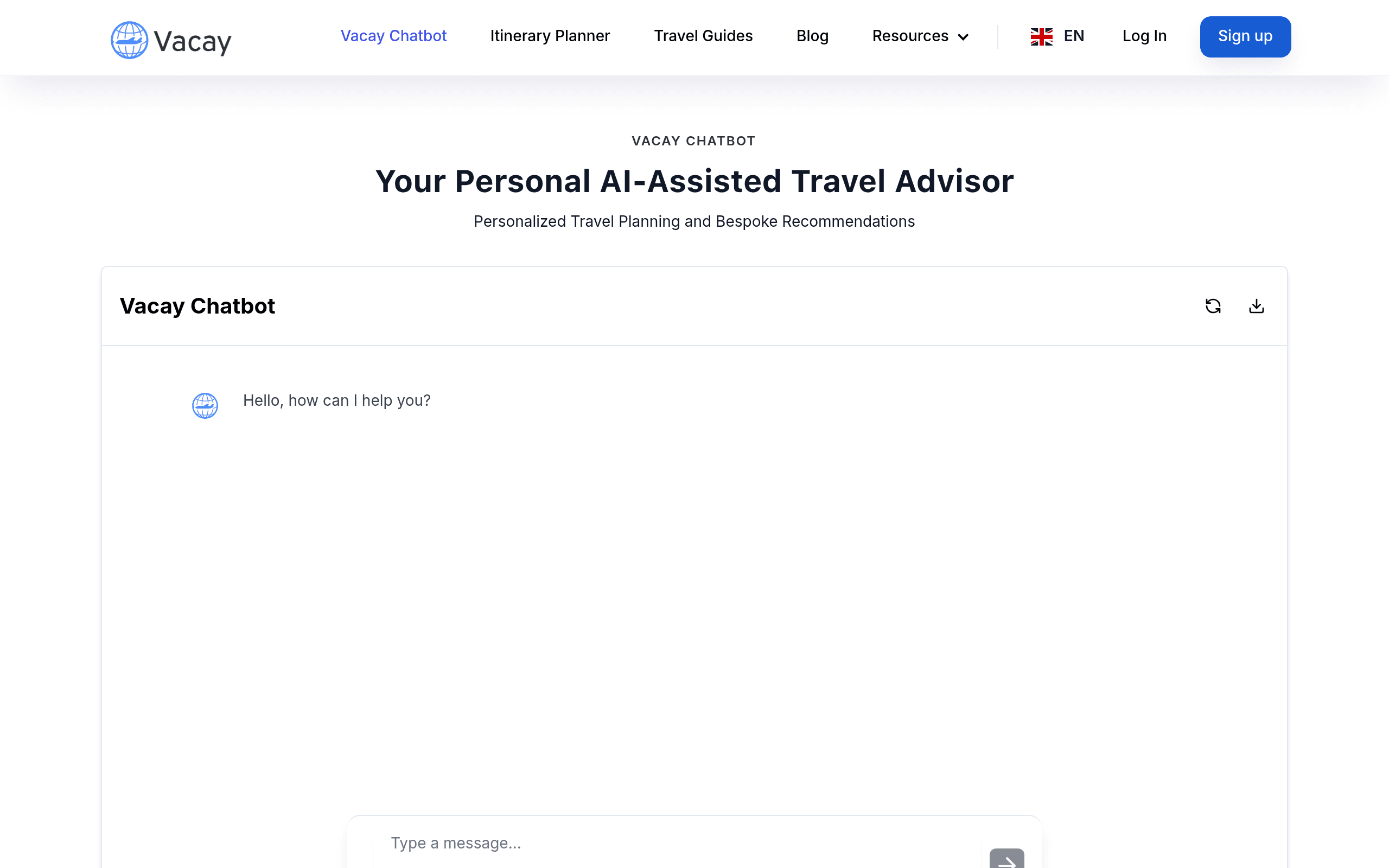 Vacation & Travel Chat (GPT)