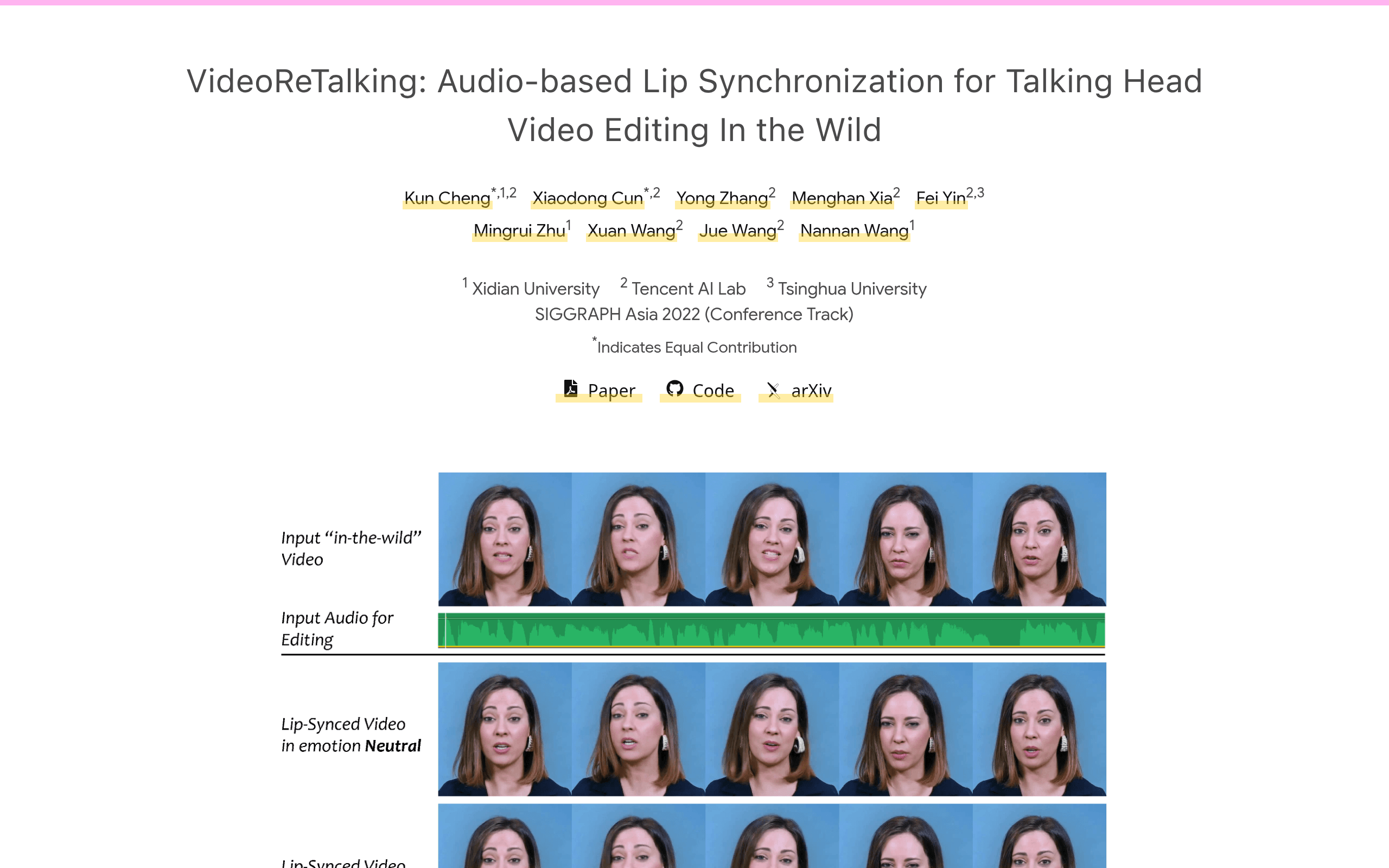 VideoReTalking