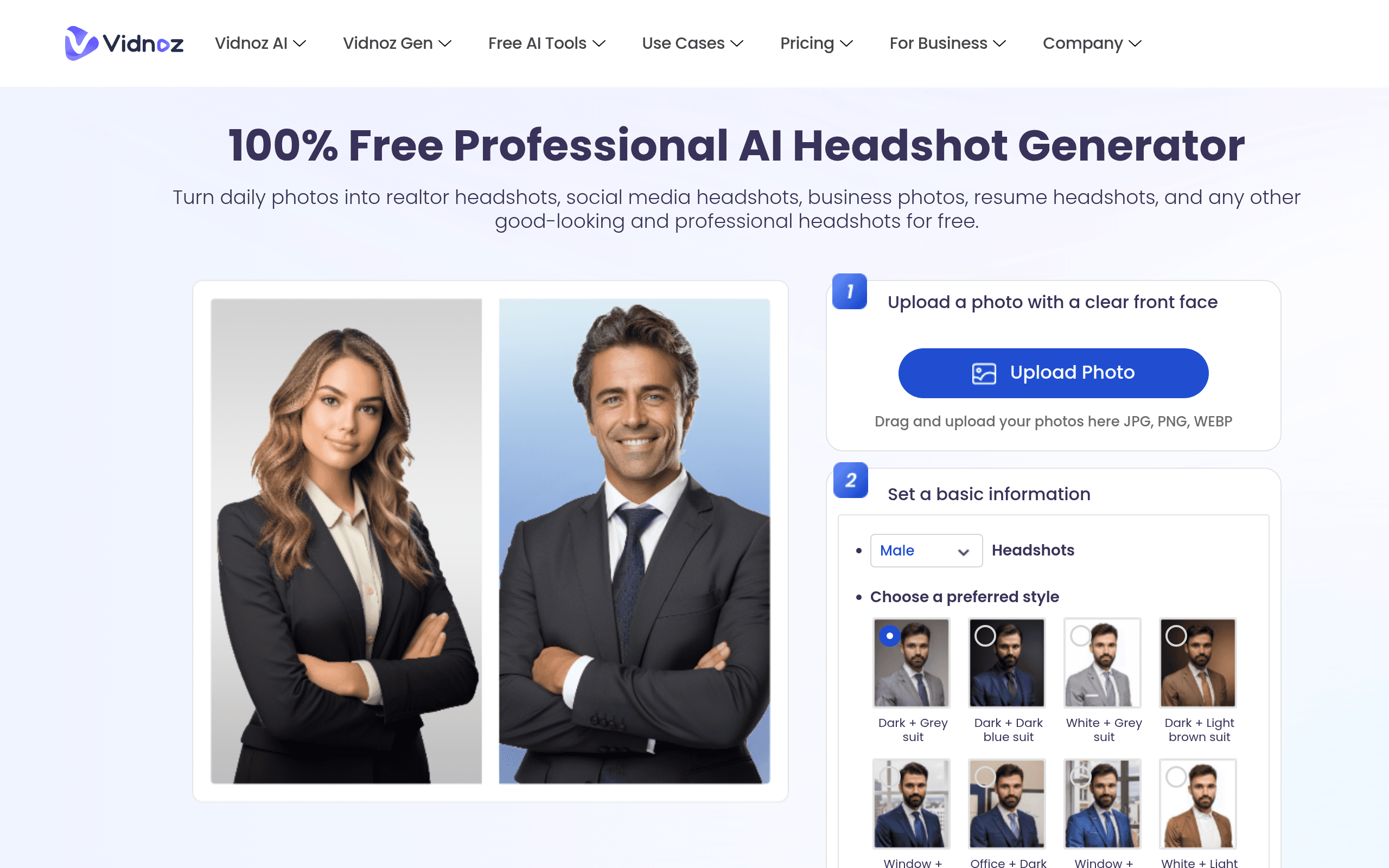 Vidnoz Headshot Generator