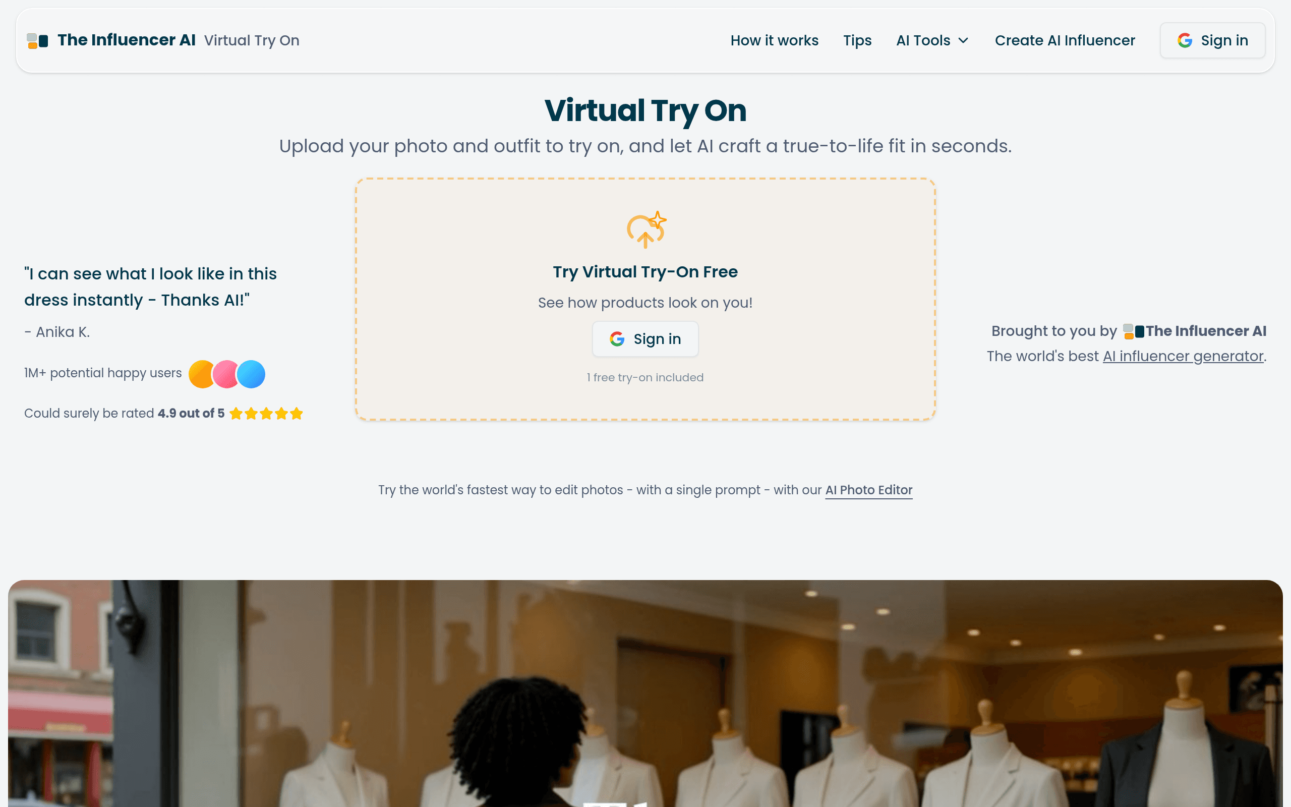 Virtual Try On by The Influencer AI