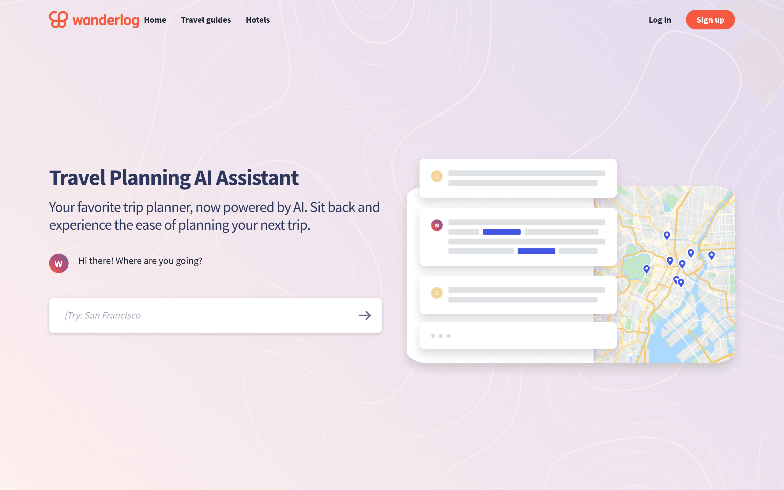 Wanderlog AI Travel Assistant