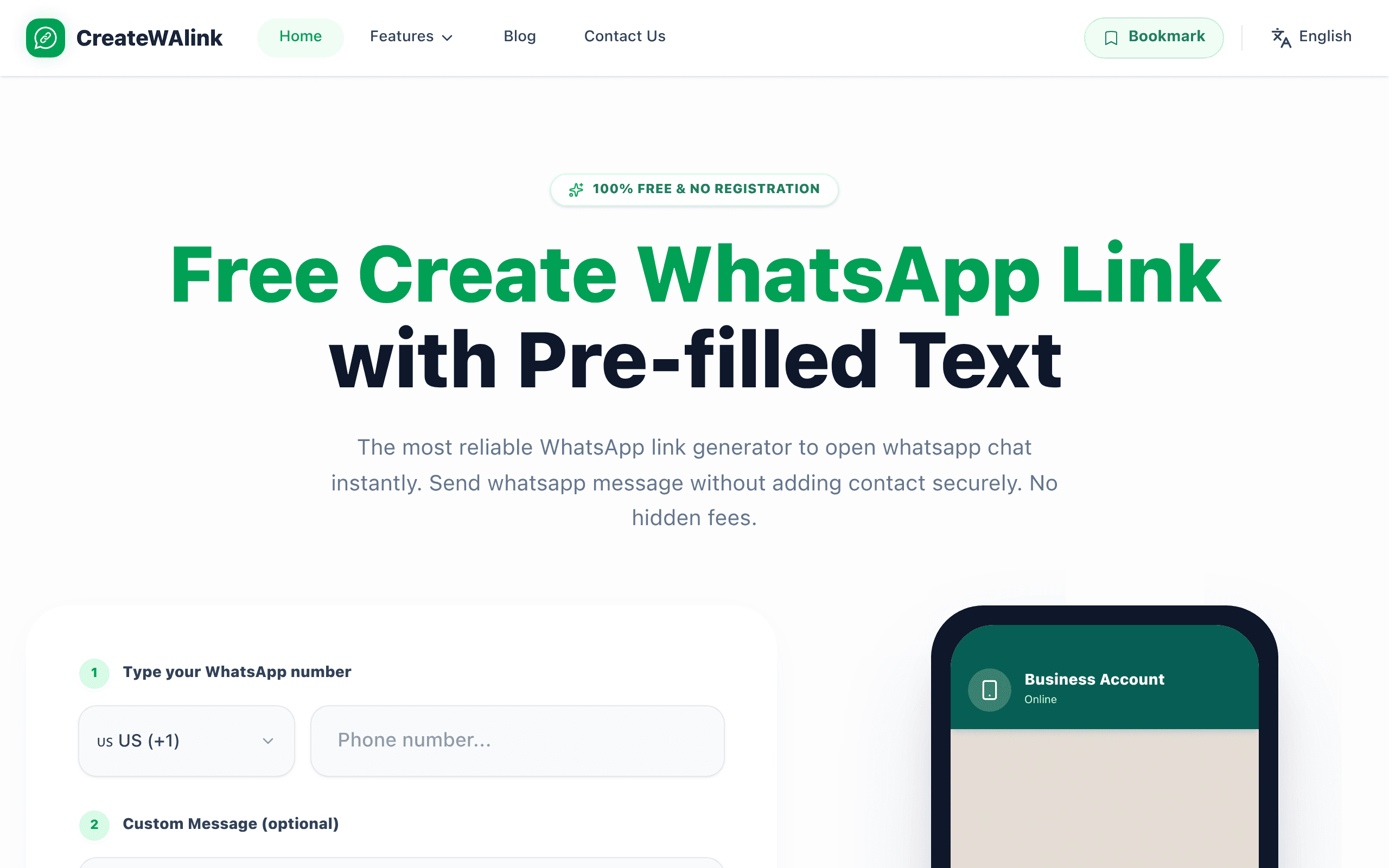 Создать ссылку WhatsApp