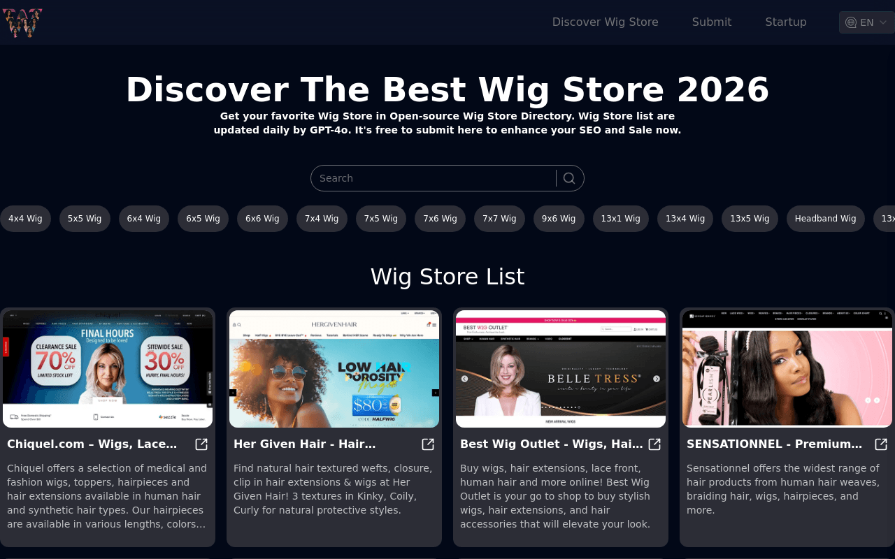 Wig Store Directory AI