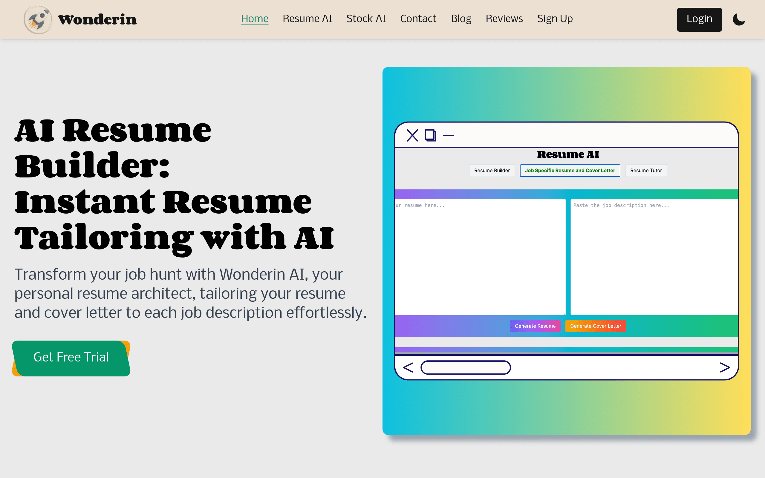 Wonderin Resume AI