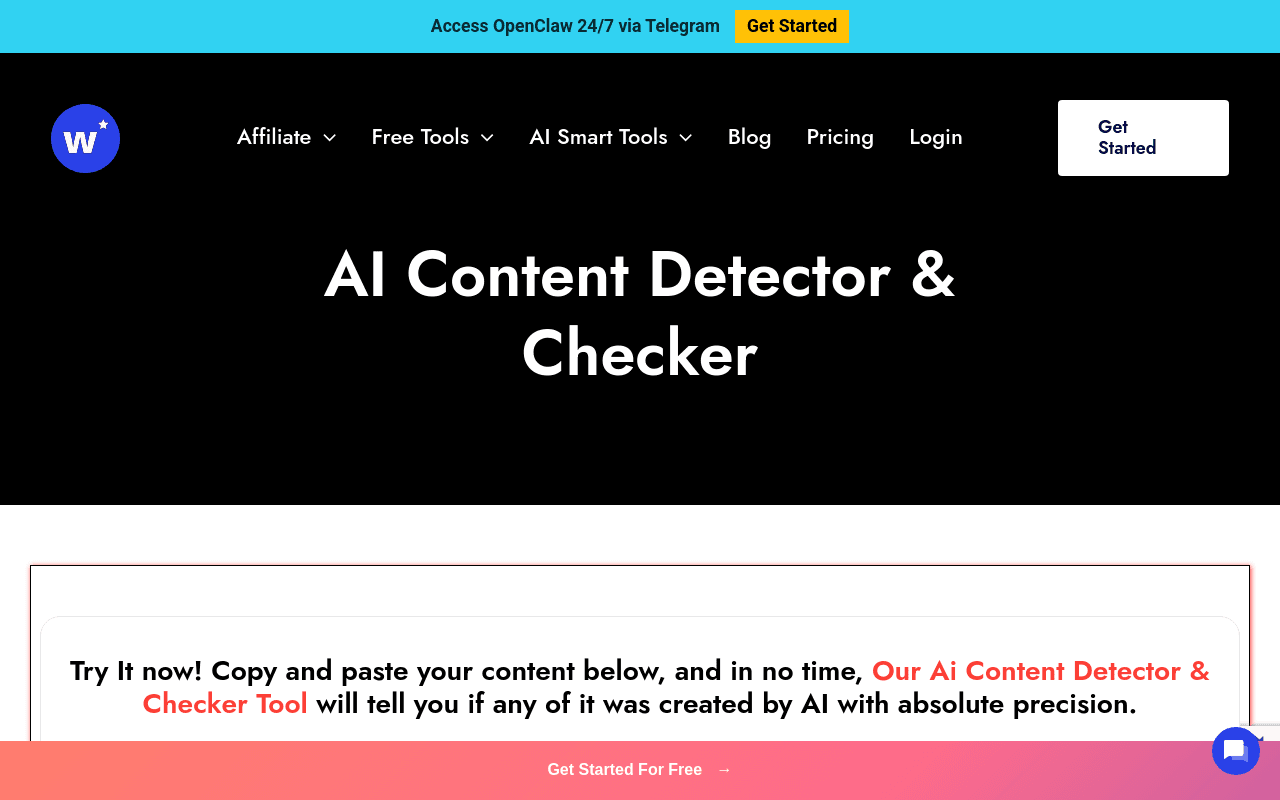 Writecream AI Content Detector