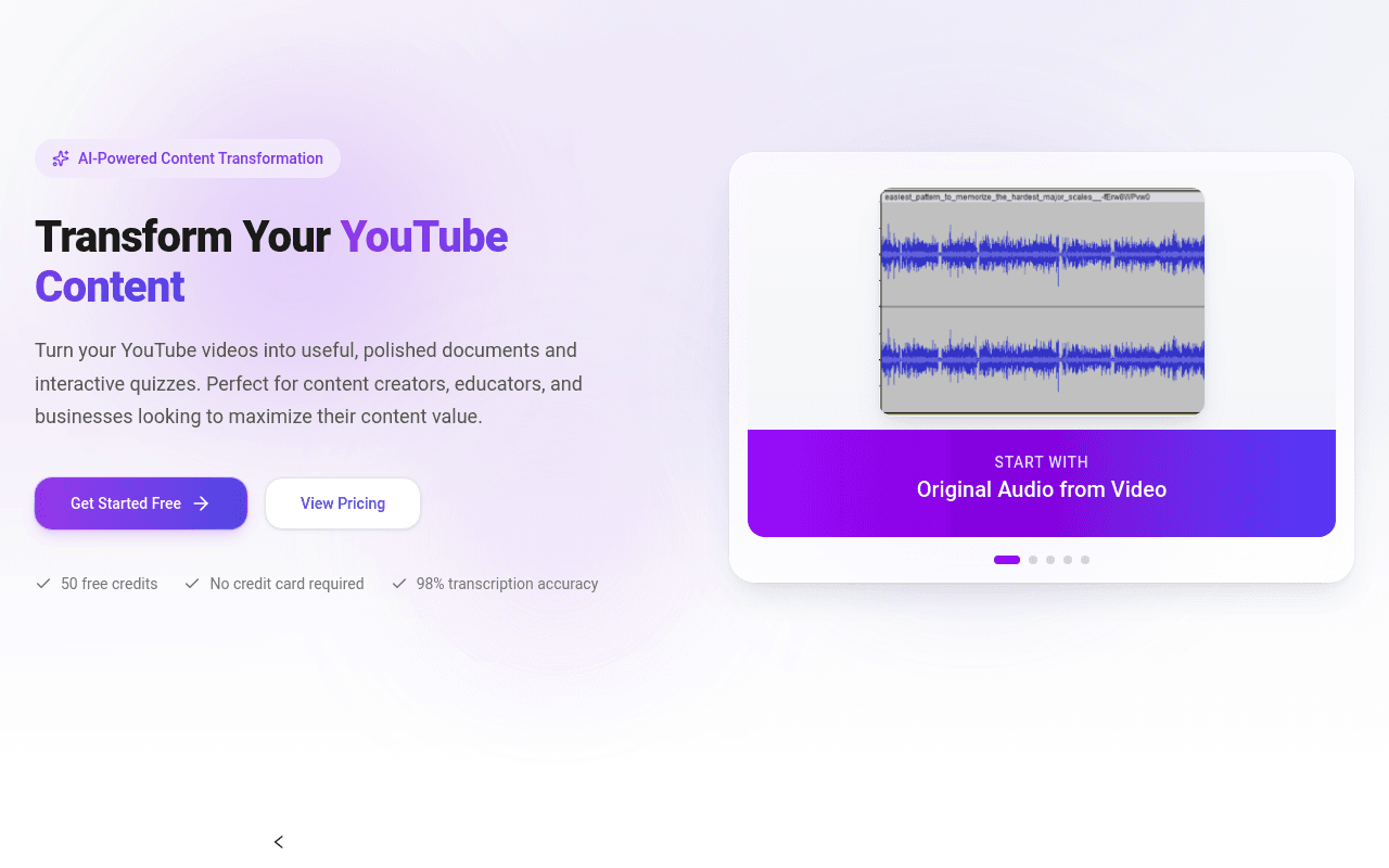 YouTube Transcript Optimizer