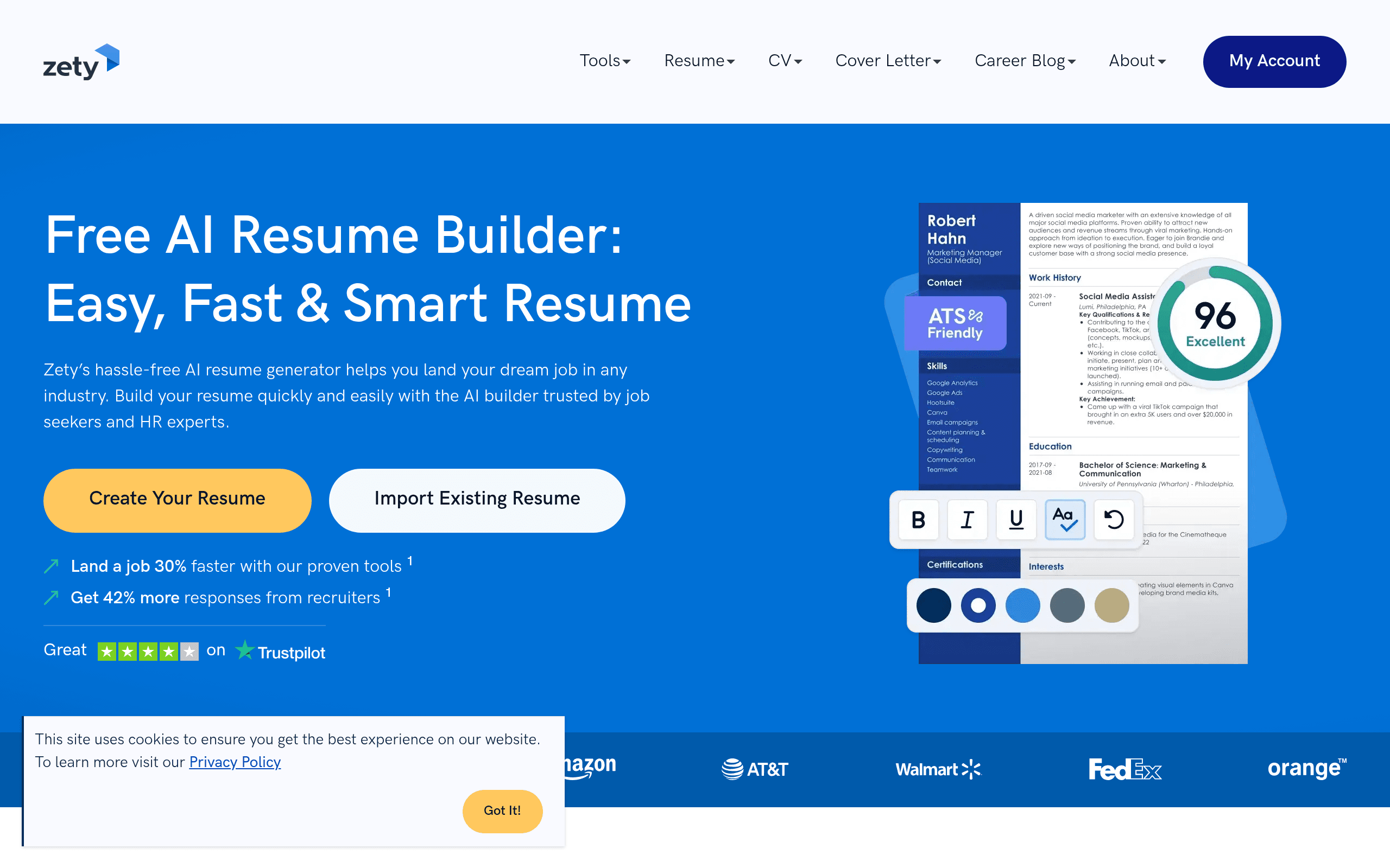 Zety Resume Builder