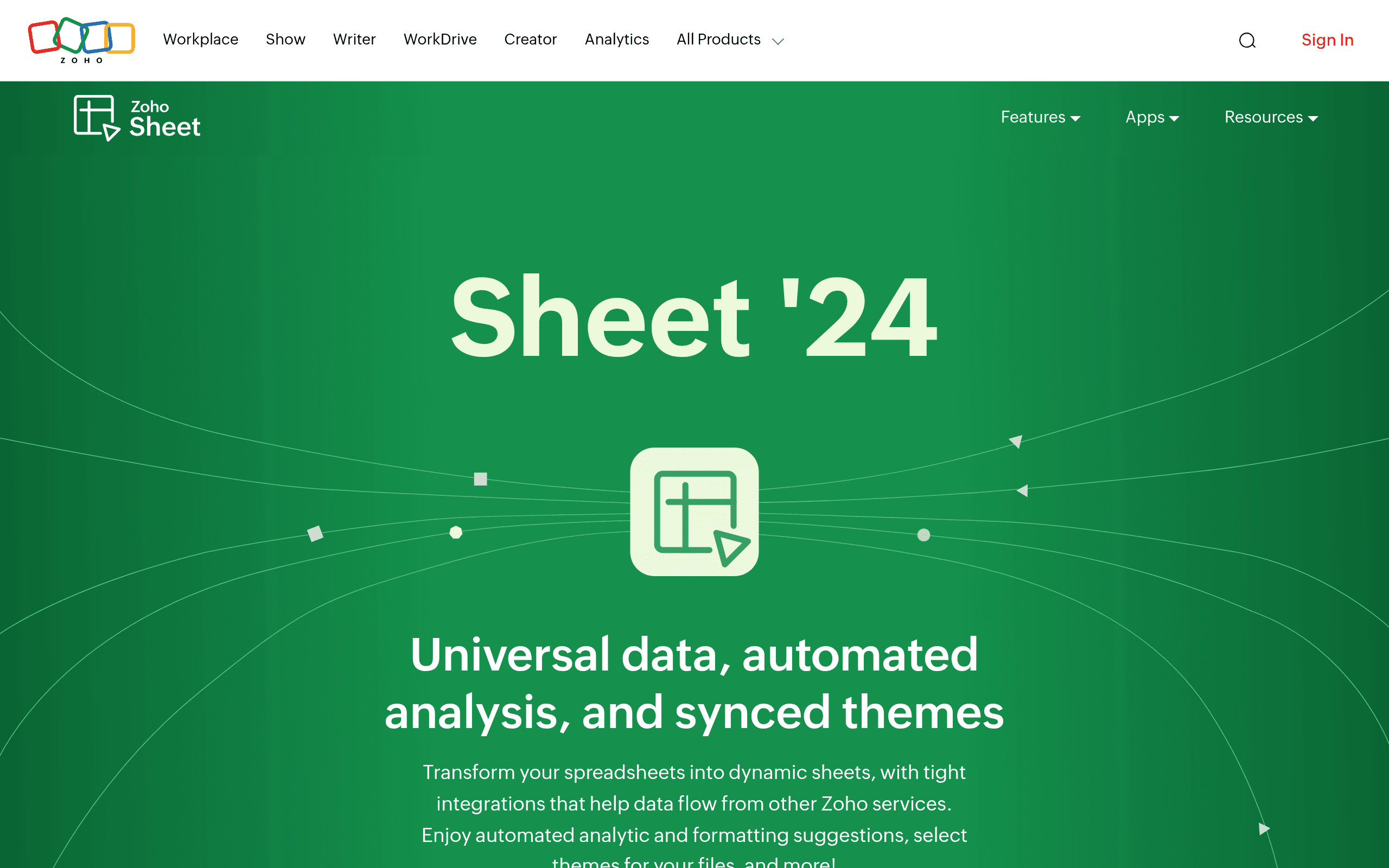 Zoho Sheet '24