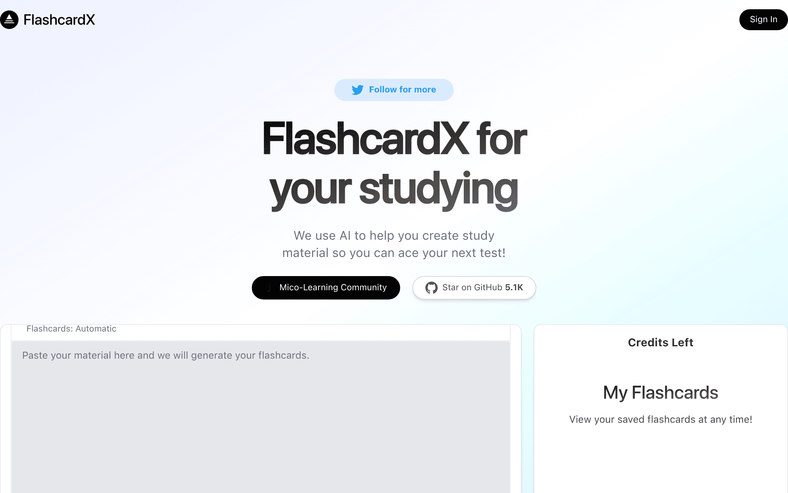 FlashcardX