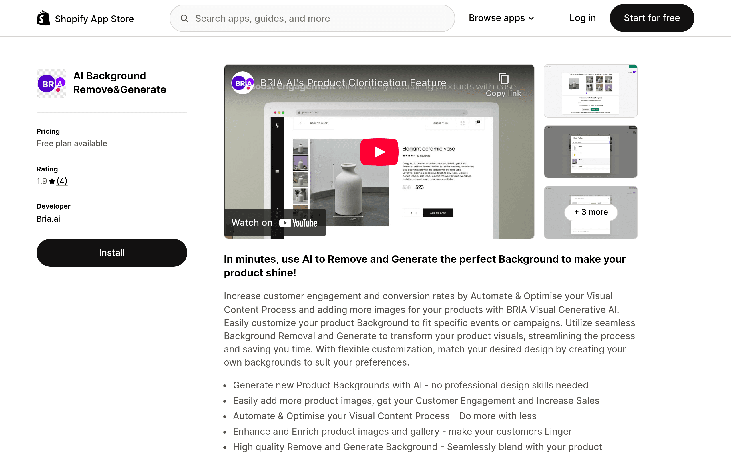Bria.ai | Shopify App