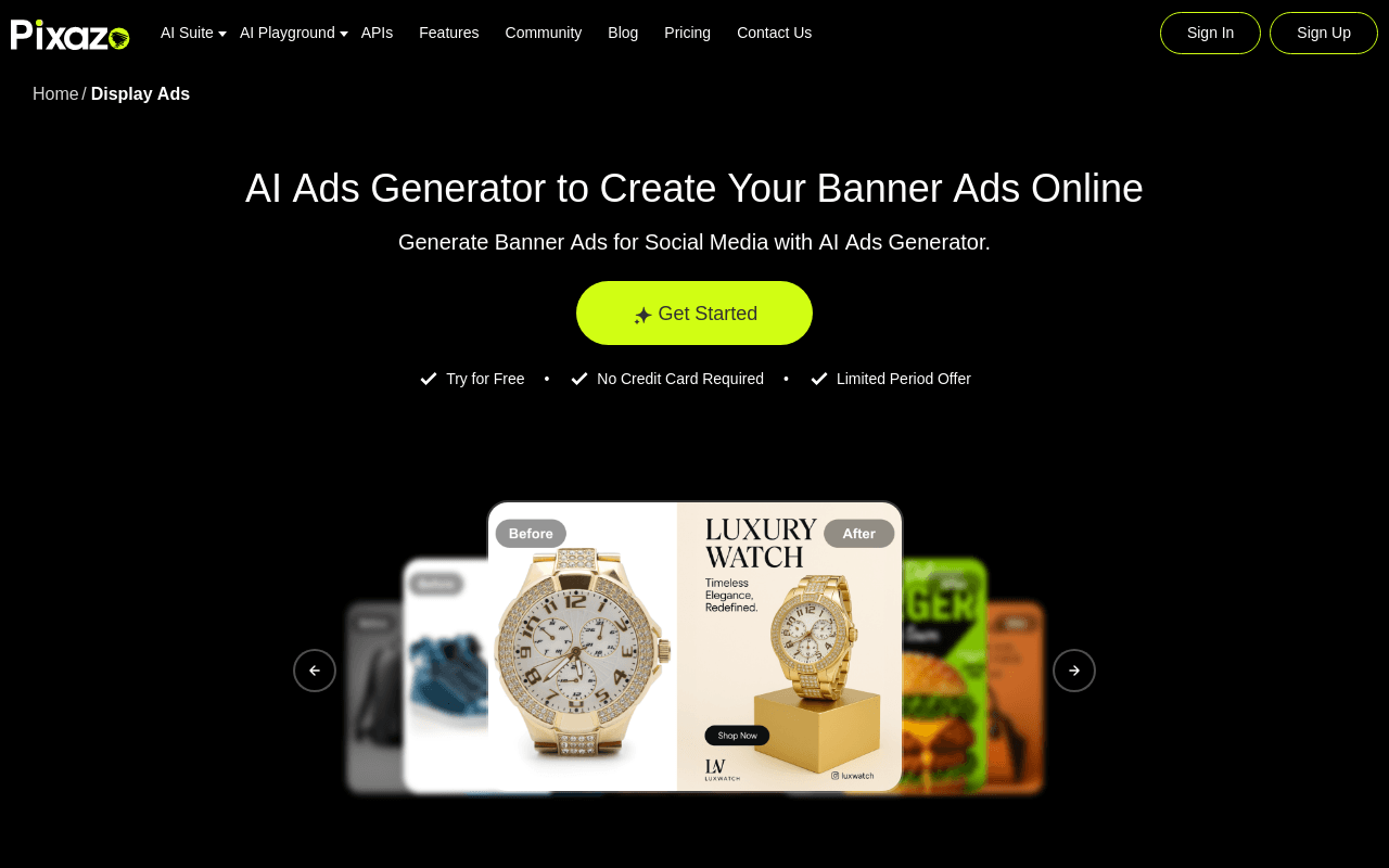 Free AI Display Ads Maker by AppyPie Design